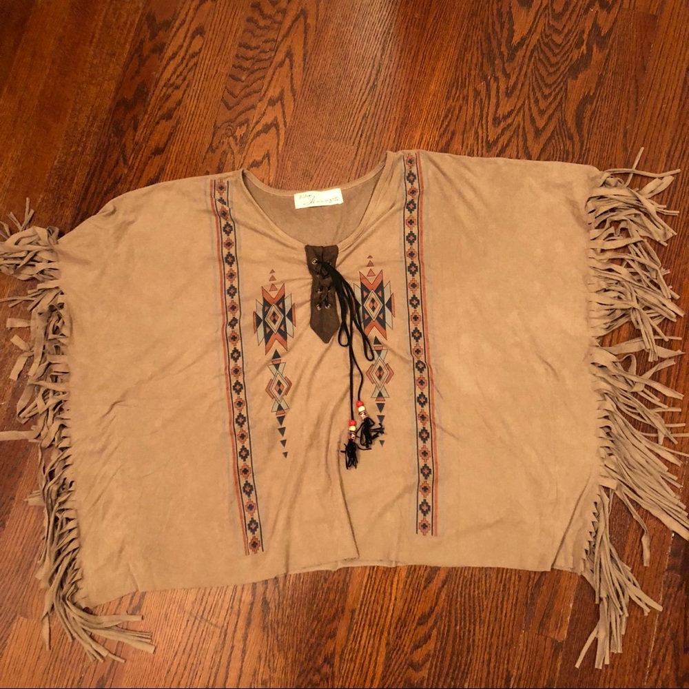 Vintage Havana Native American Poncho Size M